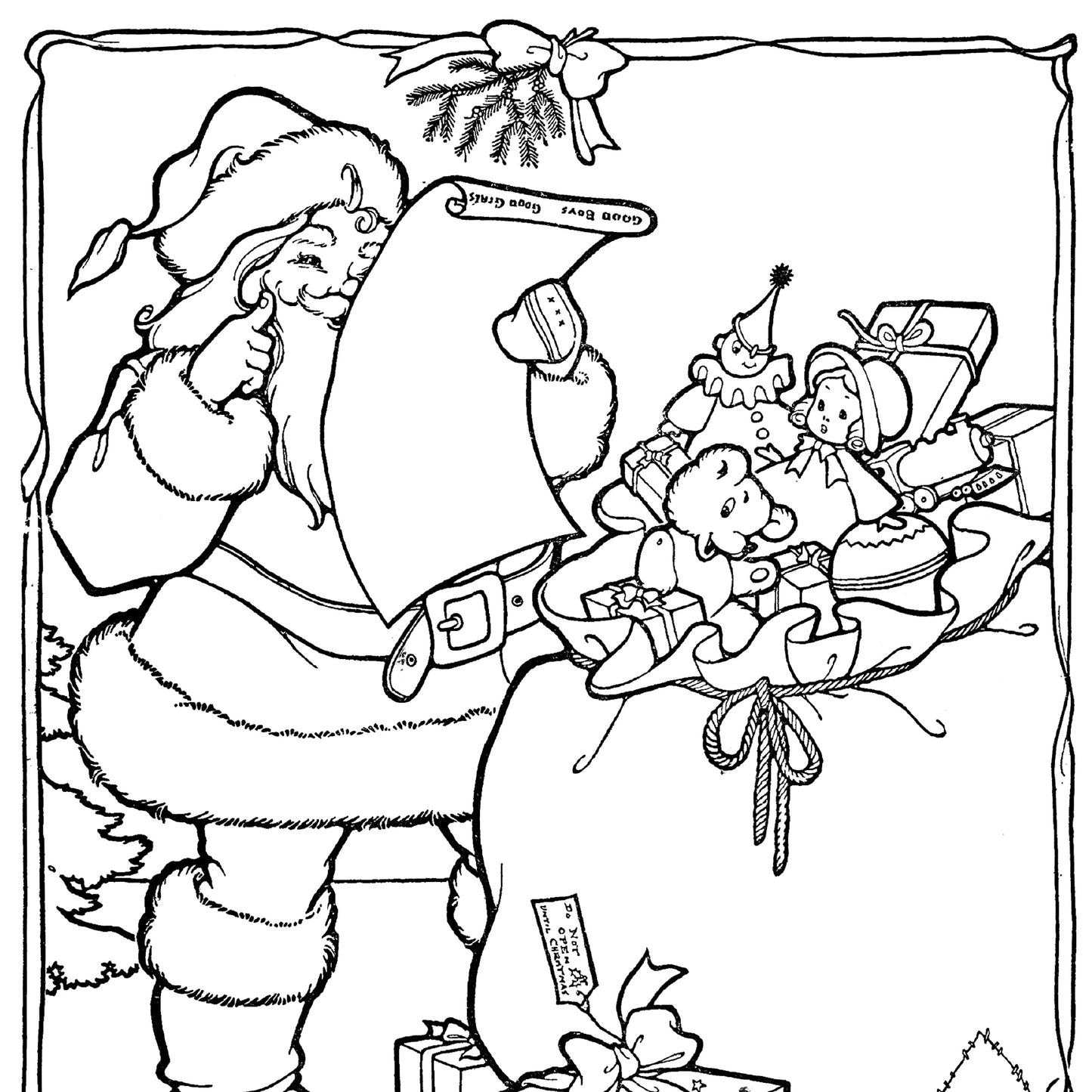 The Merry Christmas Santa Claus Coloring Book