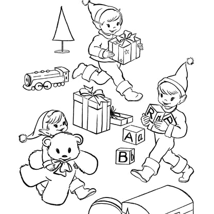 Little Miss Christmas and Santa Coloring Book