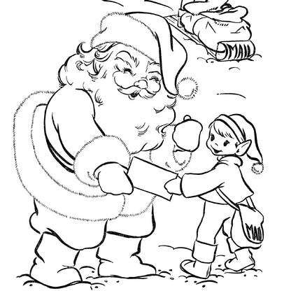 Little Miss Christmas and Santa Coloring Book