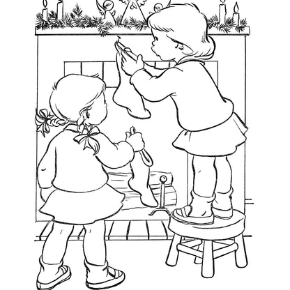 Little Miss Christmas and Santa Coloring Book