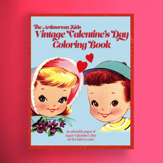 The Artimorean Kids Vintage Valentine's Day Coloring Book