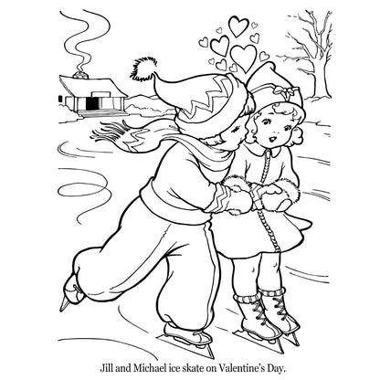 The Artimorean Kids Vintage Valentine's Day Coloring Book