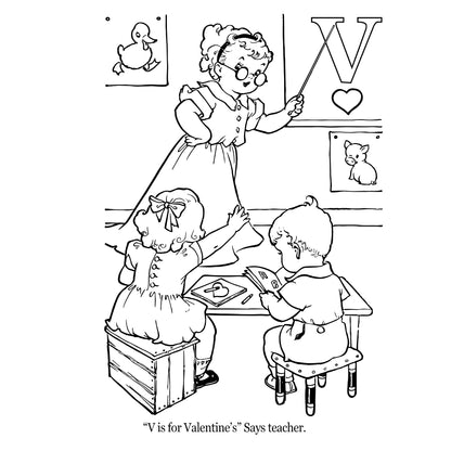 The Artimorean Kids Vintage Valentine's Day Coloring Book