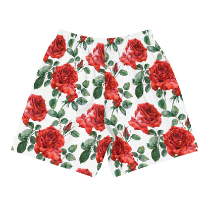 Classic Red Rose Print Shorts