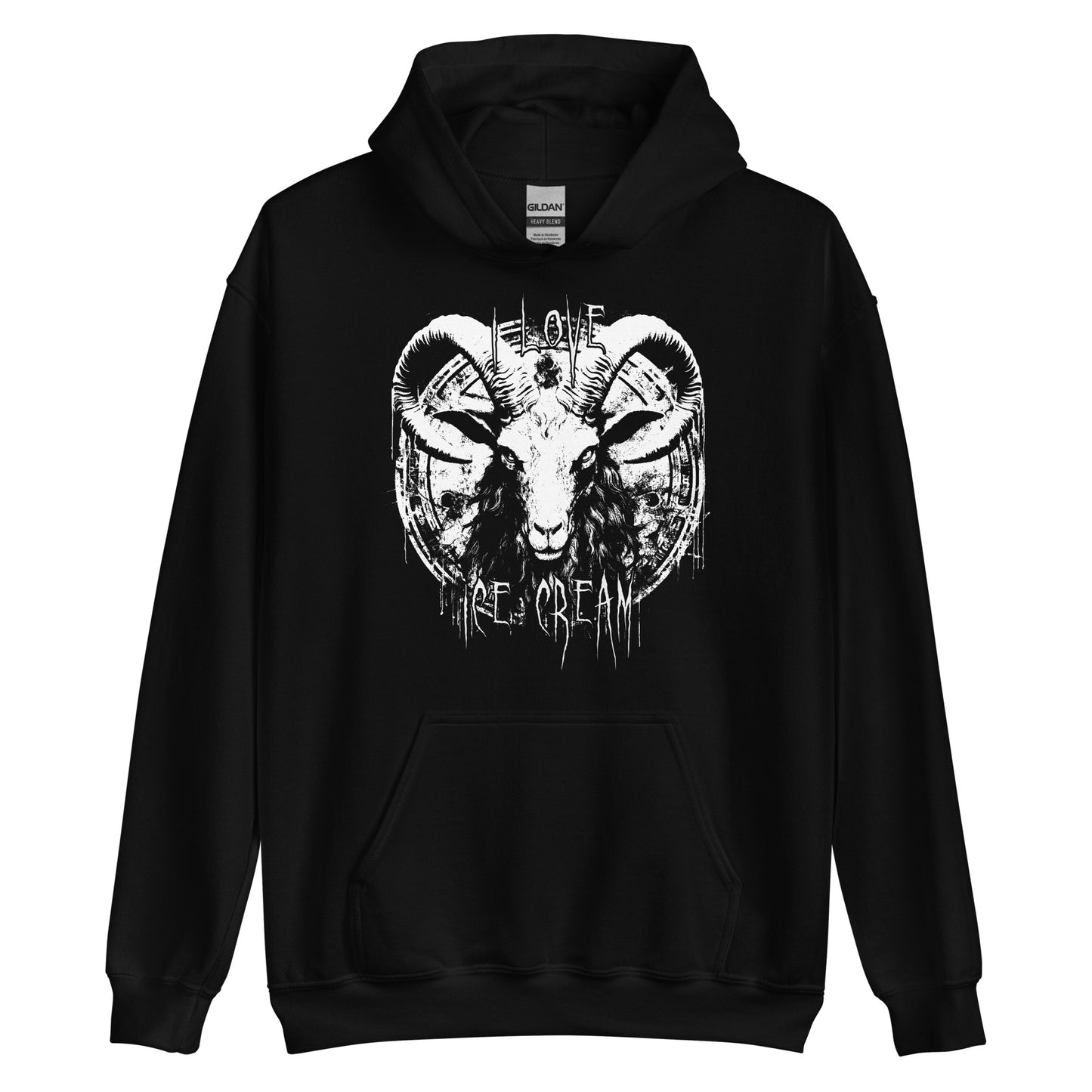 Death Metal "I Love Ice Cream" Unisex Hoodie