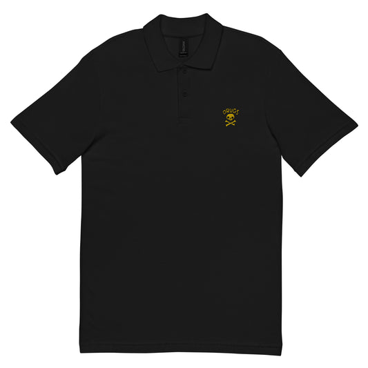 "DRUGS" Embroidered Polo